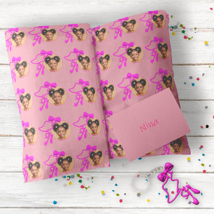 Pretty Pink Ballerina Ballet Shoes Birthday Photo Wrapping Paper