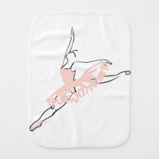 Pretty Pink Ballerina Burp Cloth