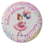 Pretty Pink Ballerina Girl's Birthday Party Chocolate Covered Oreo (Front)