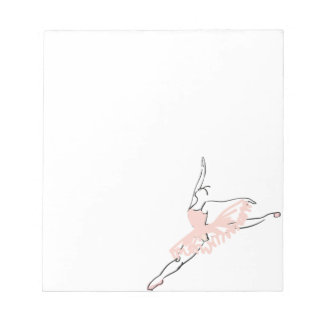 Pretty Pink Ballerina Notepad