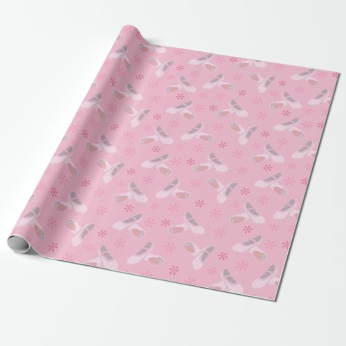 Pretty Pink Ballet Shoes Patterned Wrapping Paper