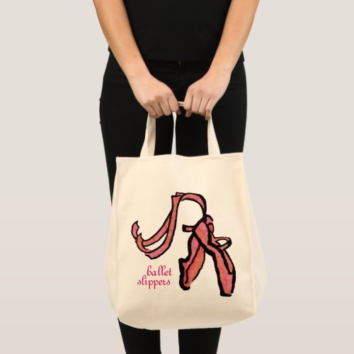 Pretty Pink Ballet Slippers Tote Bag