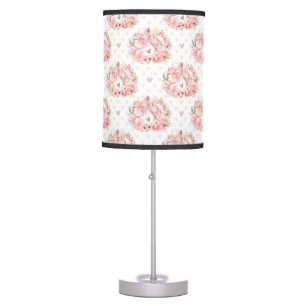 PRETTY PINK BALLET TOE SHOES WITH FLOWERS TABLE LAMP