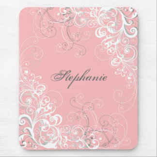 Pretty Pink Baroque Mouse Pad