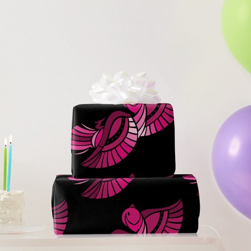 Pretty Pink Bird Wrapping Paper