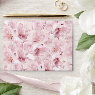 Pretty Pink Blossom Save the Date Envelope