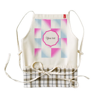 Pretty Pink & Blue Gradient Squares Zazzle HEART Apron