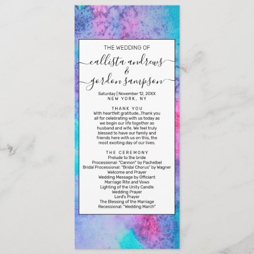 Pretty Pink Blue Purple Salty Watercolor Art Program