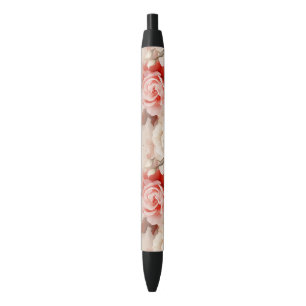 Pretty Pink Blush Cream Rose Floral Pen