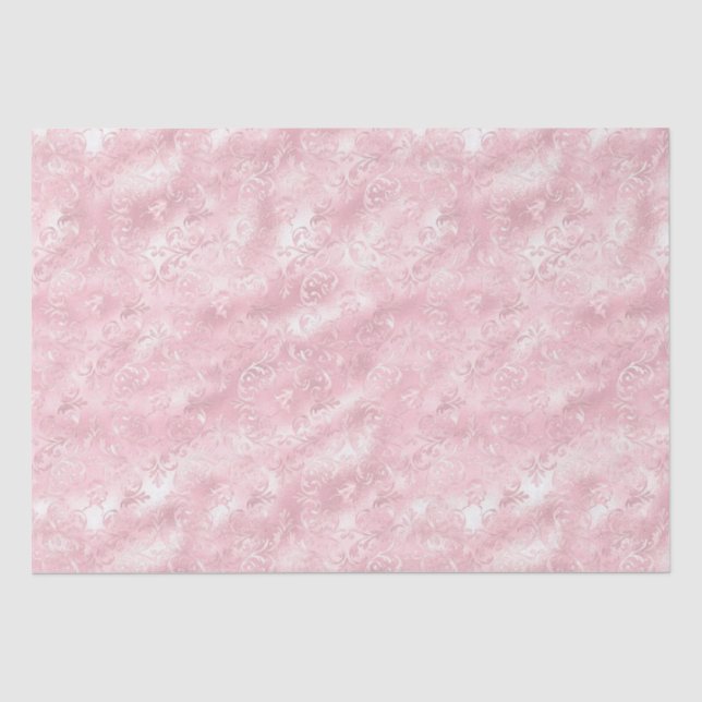 Pretty Pink Blush Elegant Glam Bridal Shower Tissue Paper (Front)