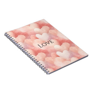 Pretty Pink Blush Hearts Notebook