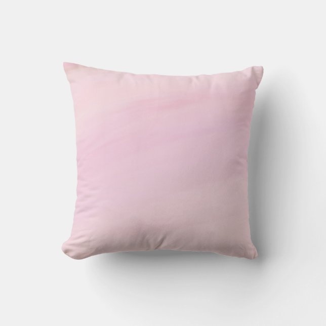 Pretty Pink Blush Throw Pillow (Front)