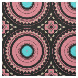 Pretty Pink Boho Mosaic Geometric Pattern Fabric