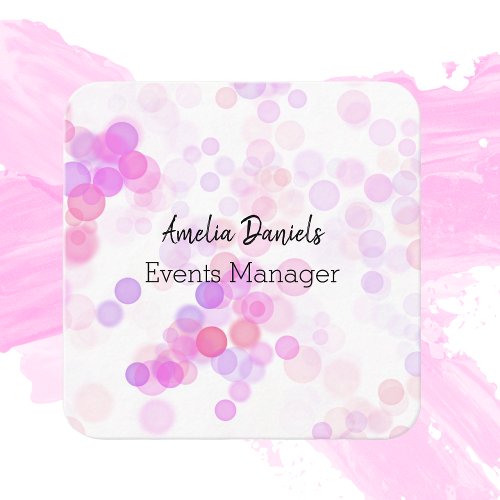 Pretty Pink Bokeh Light Business Card