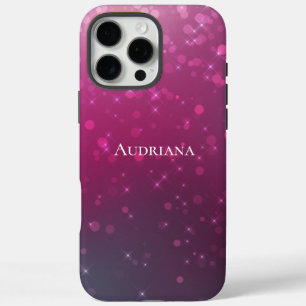 Pretty Pink Bokeh Sparkle iPhone 16 Pro Max Case