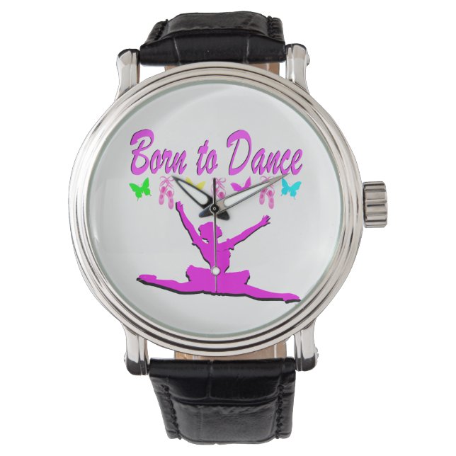 PRETTY PINK BORN TO DANCE BALLERINA DESIGN WATCH (Front)