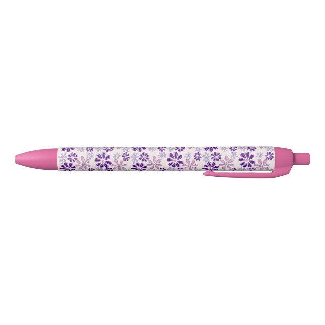 Pretty Pink Botanical Flower Pattern Pen (Bottom)