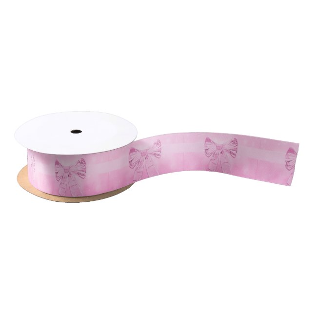 Pretty Pink Bow Satin Ribbon (Spool)
