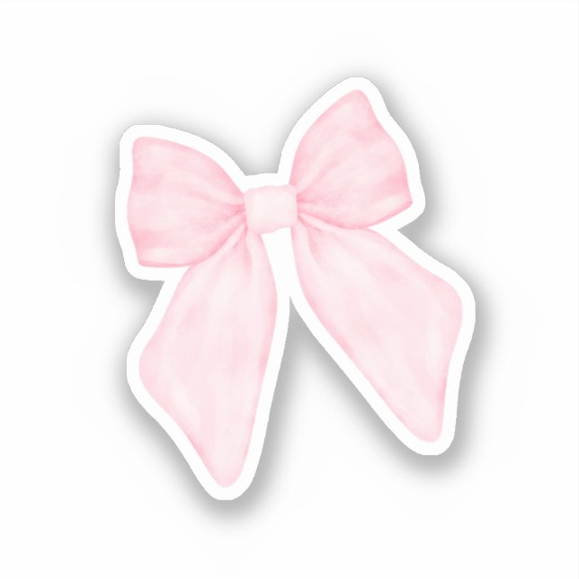 Pretty Pink Bow Sticker (Front)