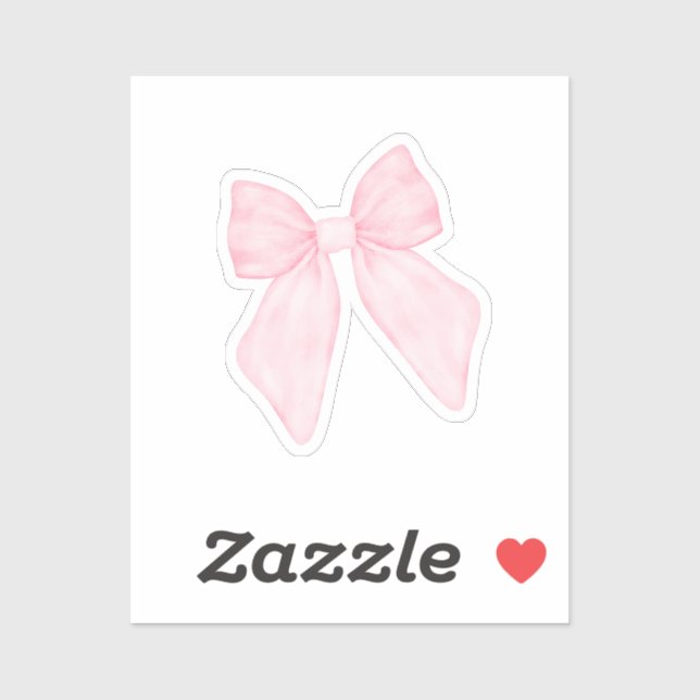 Pretty Pink Bow Sticker (Sheet)