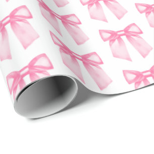 Pretty Pink Bow Wrapping Paper