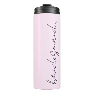 Pretty Pink Bridesmaid Calligraphy Bachelorette