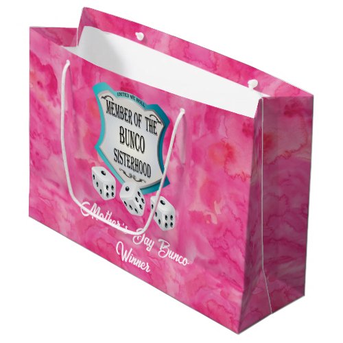 Pretty Pink Bunco Mothers Day Winner Large Gift Bag
