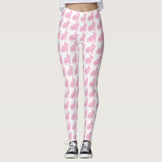 Pretty Pink Bunnies Easter Leggings