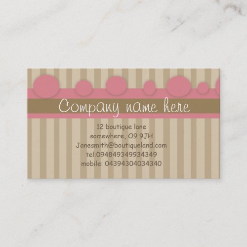 pretty pink:: business card