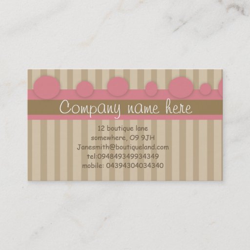 Customizable pretty pink:: business card