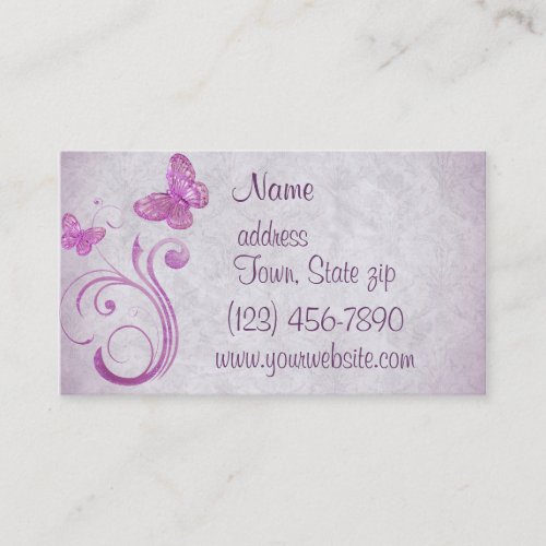Pretty Pink Butterflies Business Cards