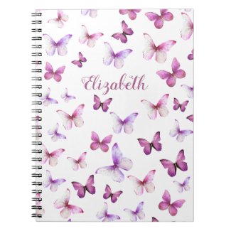 Pretty Pink Butterflies Custom Name