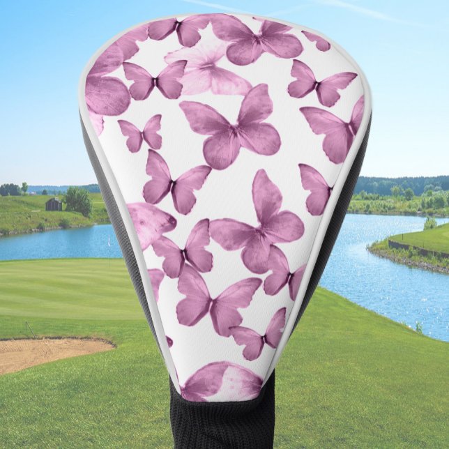 Pretty pink butterfly driver golf head cover (Creator Uploaded)
