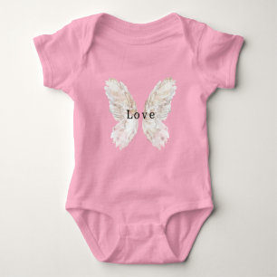 Pretty Pink Butterfly Wings Baby Bodysuit