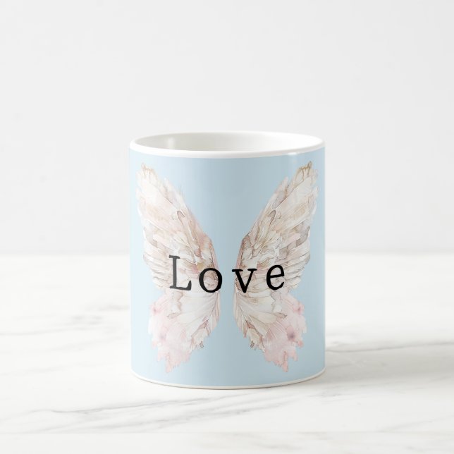 Pretty Pink Butterfly Wings Coffee Mug (Center)