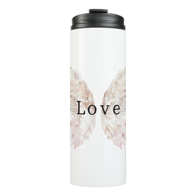 Pretty Pink Butterfly Wings Thermal Tumbler (Front)