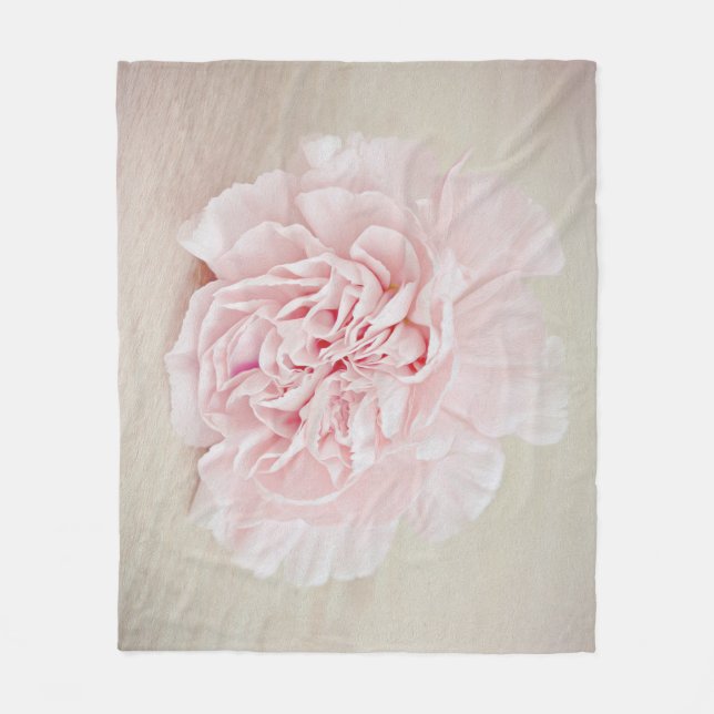 Pretty Pink Carnation by JoMazArt Fleece Blanket (Front)