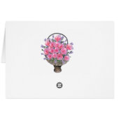 Pretty Pink Carnations Happy Birthday Mom Card (Back Horizontal)