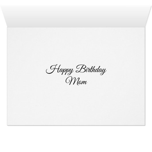 Pretty Pink Carnations Happy Birthday Mom Card (Inside Horizontal (Bottom))