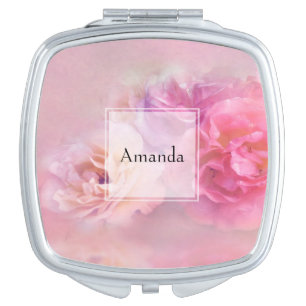 Pretty Pink Carnations Stylish Photography Compact Mirror