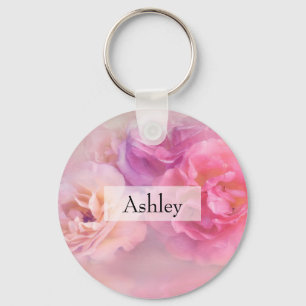 Pretty Pink Carnations Stylish Photography Keychain