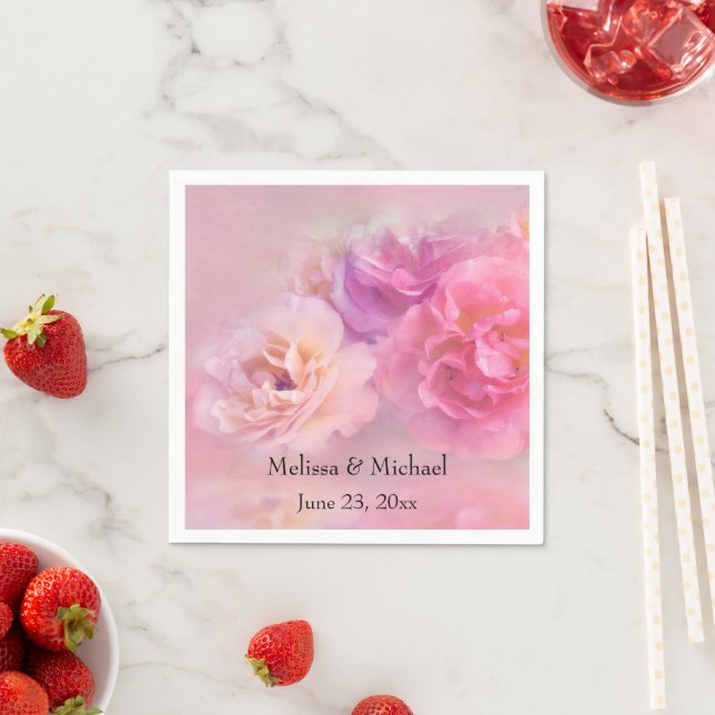  Pretty Pink Carnations Stylish Photography Napkins (Insitu)