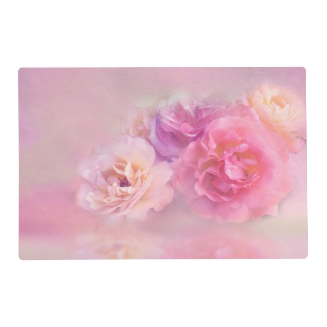 Pretty Pink Carnations Stylish Photography Placemat (Back)