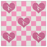 Pretty Pink Checkered Gymnastics Fabric