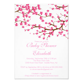 Cherry Blossom Baby Shower Invitations 8