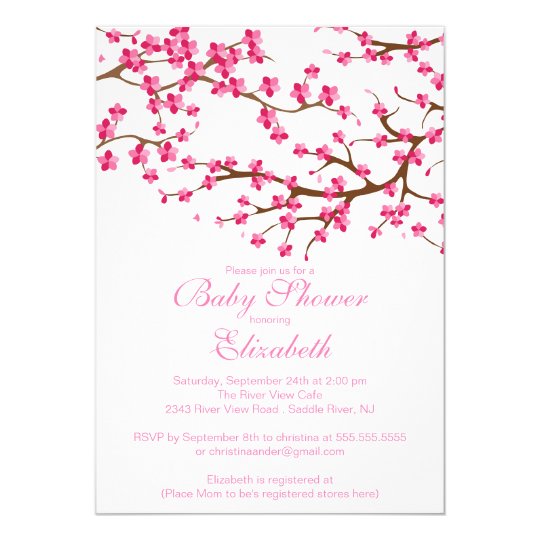 Cherry Blossom Invitations Templates 9