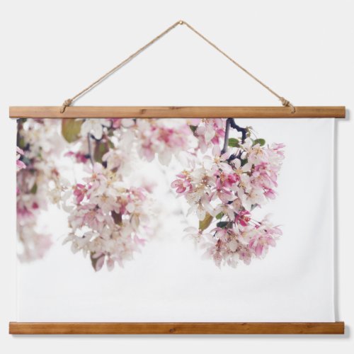 Pretty Pink Cherry Blossom Tree Flower  Hanging Tapestry