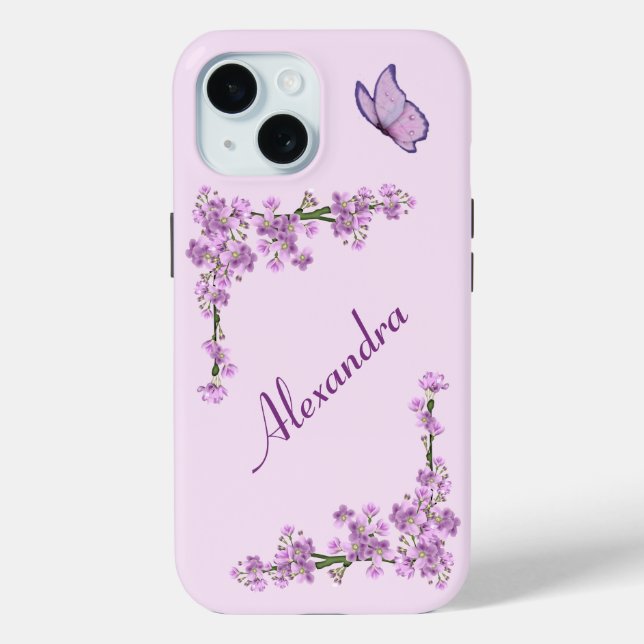 Pretty Pink Cherry Blossoms Case-Mate iPhone Case (Back)