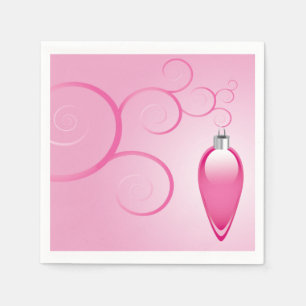Pretty Pink Christmas Ornament Holiday Design Paper Napkins