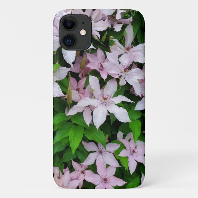 Pretty Pink Clematis Floral Case-Mate iPhone Case (Back)